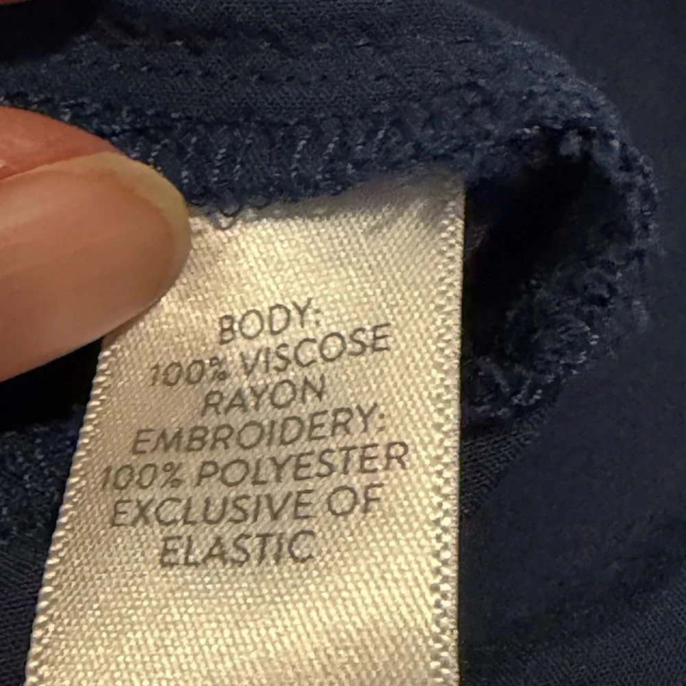 J-Jill Blue Dress with Floral Embroidery - Picture 5 of 6